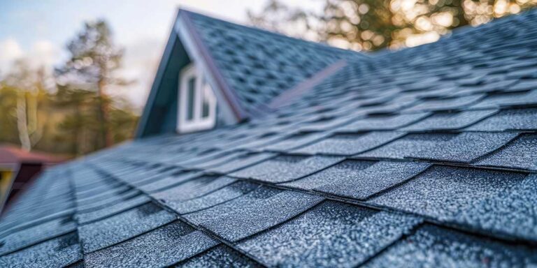 Close view of roof eaves showing ventilated soffits, fascia board, and attached gutter.